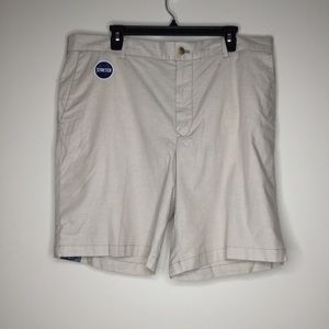 Izod Newport Oxford Khaki Flat Front Shorts